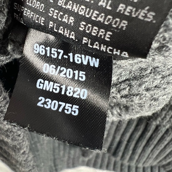 HARLEY DAVIDSON Women's XL Grey Ombre Cable Knit 1/4 Zip Pullover Sweater HDLogo - Picture 7 of 10